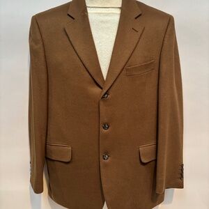 Men’s Jack Victor for Mark Shale Cashmere Camel-Brown Blazer 42R